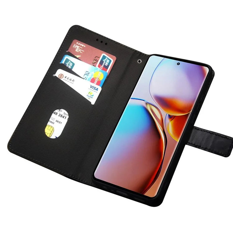 IDEWEI For Motorola Edge 40 Neo 5G Case Card Holder PU Leather Flip Phone Cover