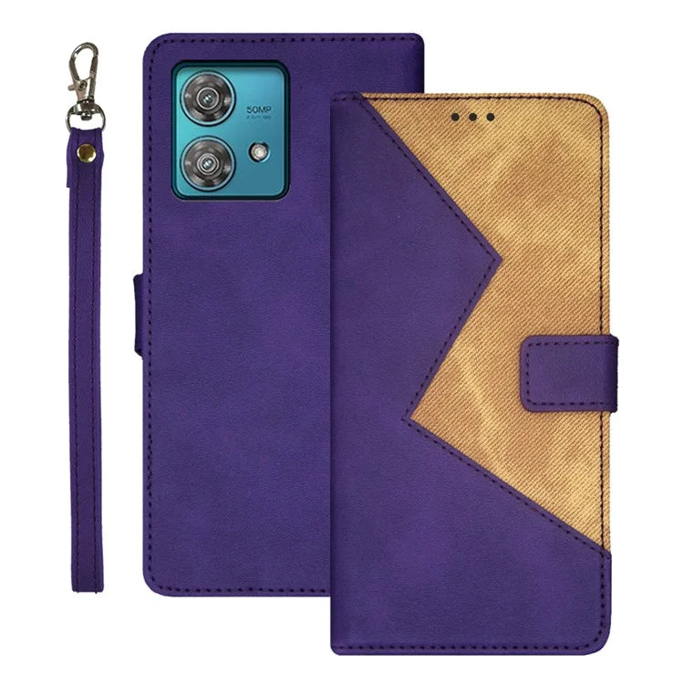 IDEWEI For Motorola Edge 40 Neo 5G Case Card Holder PU Leather Flip Phone Cover