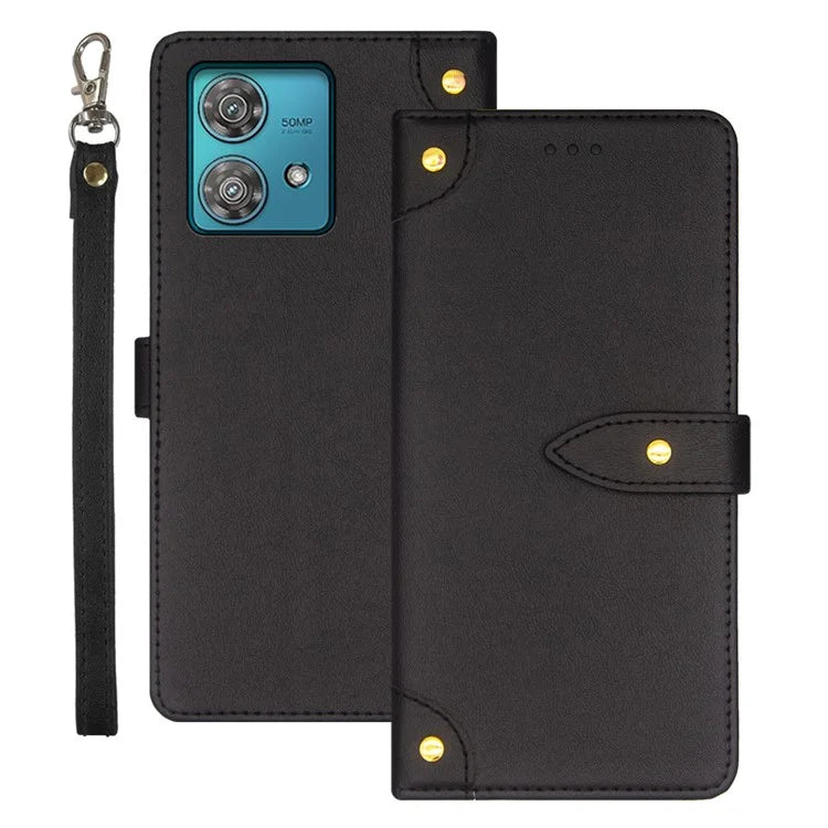 IDEWEI For Motorola Edge 40 Neo 5G Case Card Slot Holder Stand PU Leather Phone Cover
