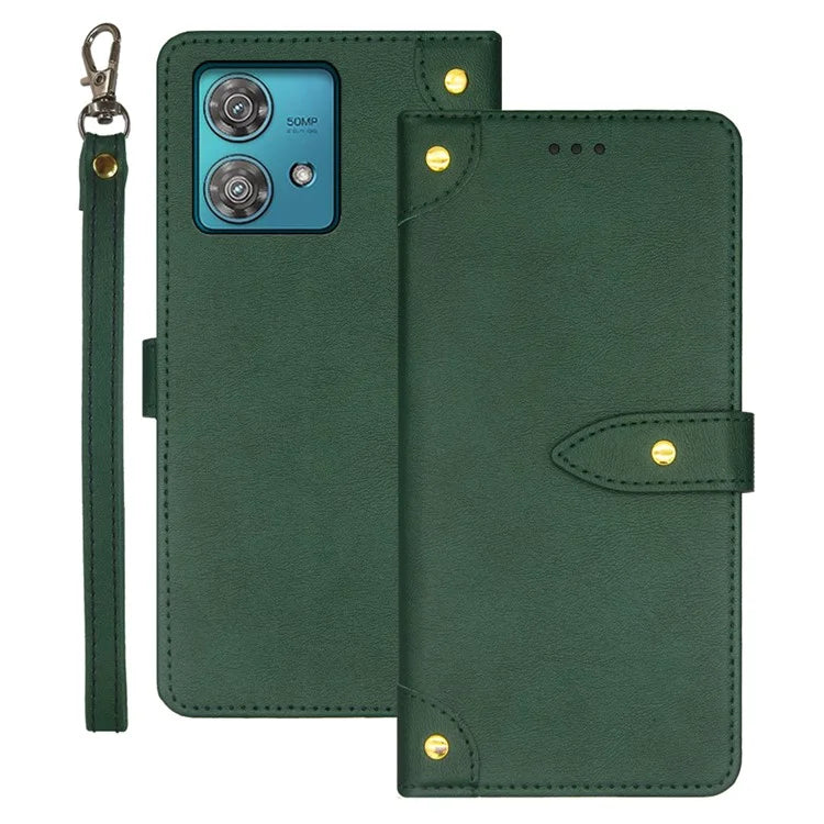IDEWEI For Motorola Edge 40 Neo 5G Case Card Slot Holder Stand PU Leather Phone Cover