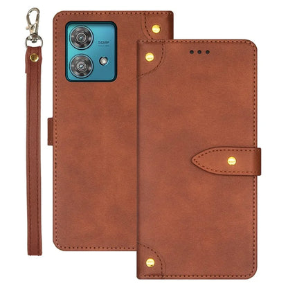 IDEWEI For Motorola Edge 40 Neo 5G Case Card Slot Holder Stand PU Leather Phone Cover