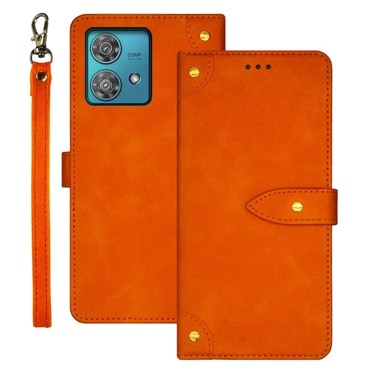 IDEWEI For Motorola Edge 40 Neo 5G Case Card Slot Holder Stand PU Leather Phone Cover