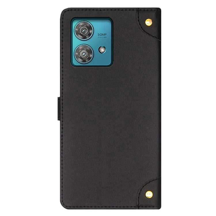 IDEWEI For Motorola Edge 40 Neo 5G Case Card Slot Holder Stand PU Leather Phone Cover