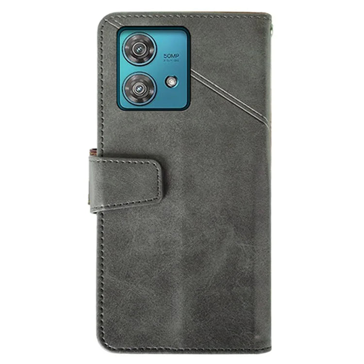 IDEWEI For Motorola Edge 40 Neo 5G Case  PU Leather+TPU Calf Texture Phone Protector