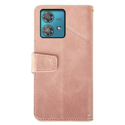 IDEWEI For Motorola Edge 40 Neo 5G Case  PU Leather+TPU Calf Texture Phone Protector