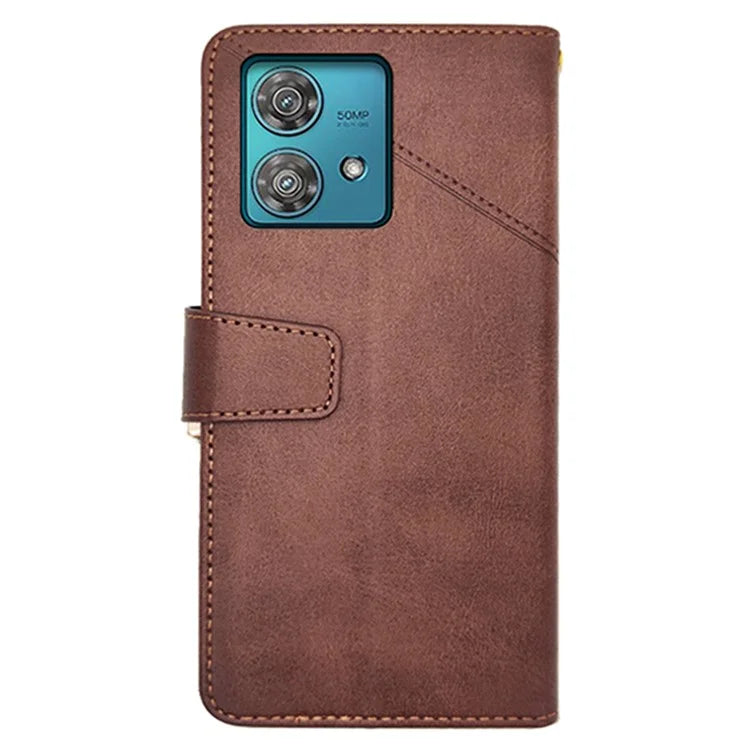 IDEWEI For Motorola Edge 40 Neo 5G Case  PU Leather+TPU Calf Texture Phone Protector