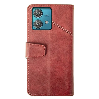 IDEWEI For Motorola Edge 40 Neo 5G Case  PU Leather+TPU Calf Texture Phone Protector