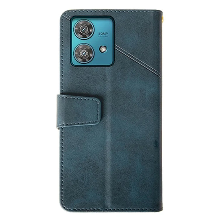 IDEWEI For Motorola Edge 40 Neo 5G Case  PU Leather+TPU Calf Texture Phone Protector