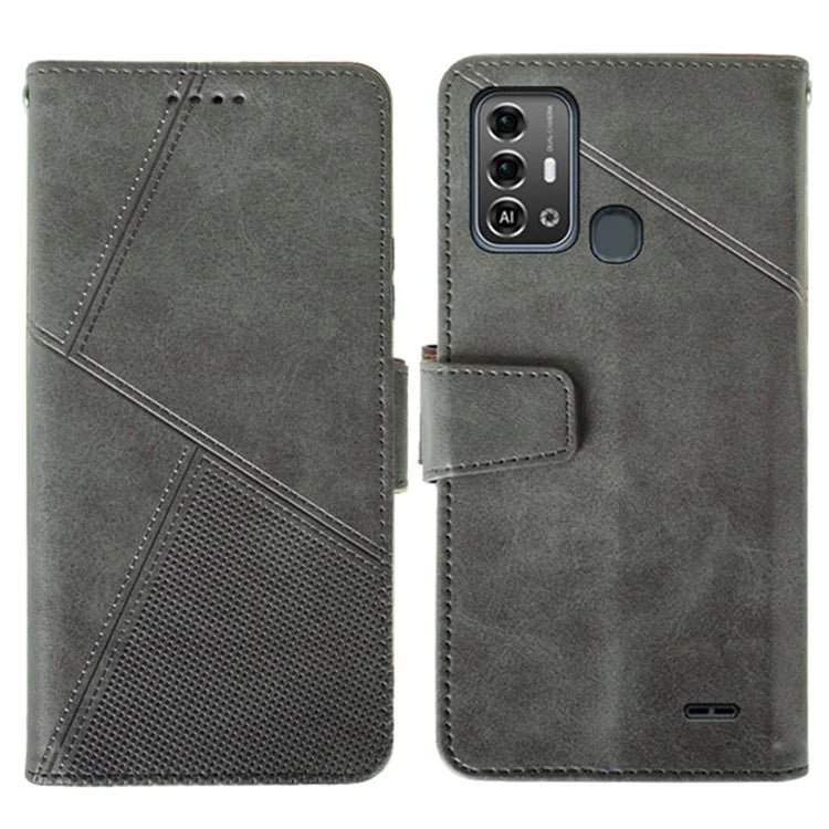 IDEWEI For ZTE Blade A53 Pro Case Scratch-resistant Calf Texture Wallet Protective Cover