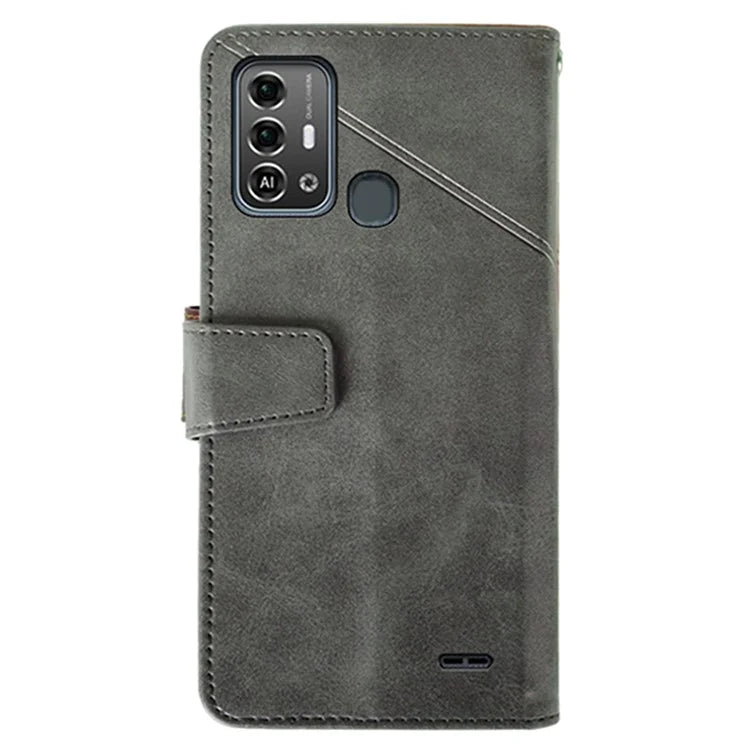 IDEWEI For ZTE Blade A53 Pro Case Scratch-resistant Calf Texture Wallet Protective Cover