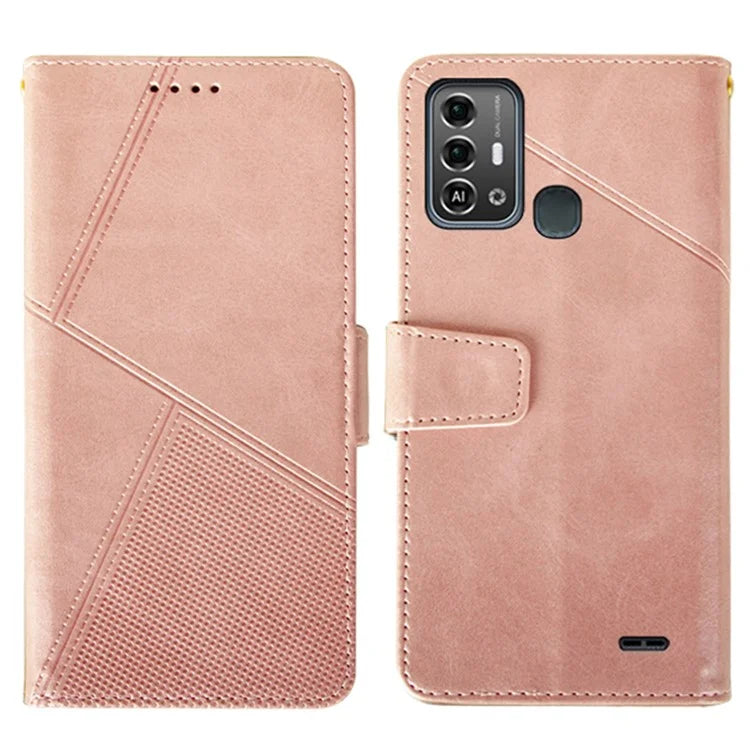 IDEWEI For ZTE Blade A53 Pro Case Scratch-resistant Calf Texture Wallet Protective Cover