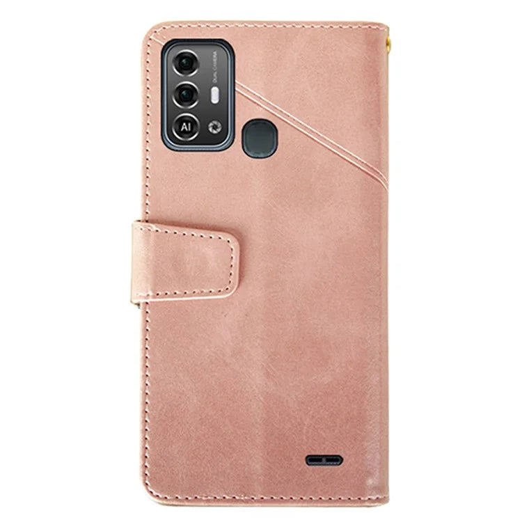 IDEWEI For ZTE Blade A53 Pro Case Scratch-resistant Calf Texture Wallet Protective Cover