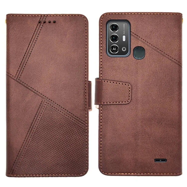 IDEWEI For ZTE Blade A53 Pro Case Scratch-resistant Calf Texture Wallet Protective Cover