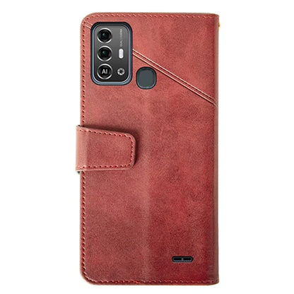 IDEWEI For ZTE Blade A53 Pro Case Scratch-resistant Calf Texture Wallet Protective Cover