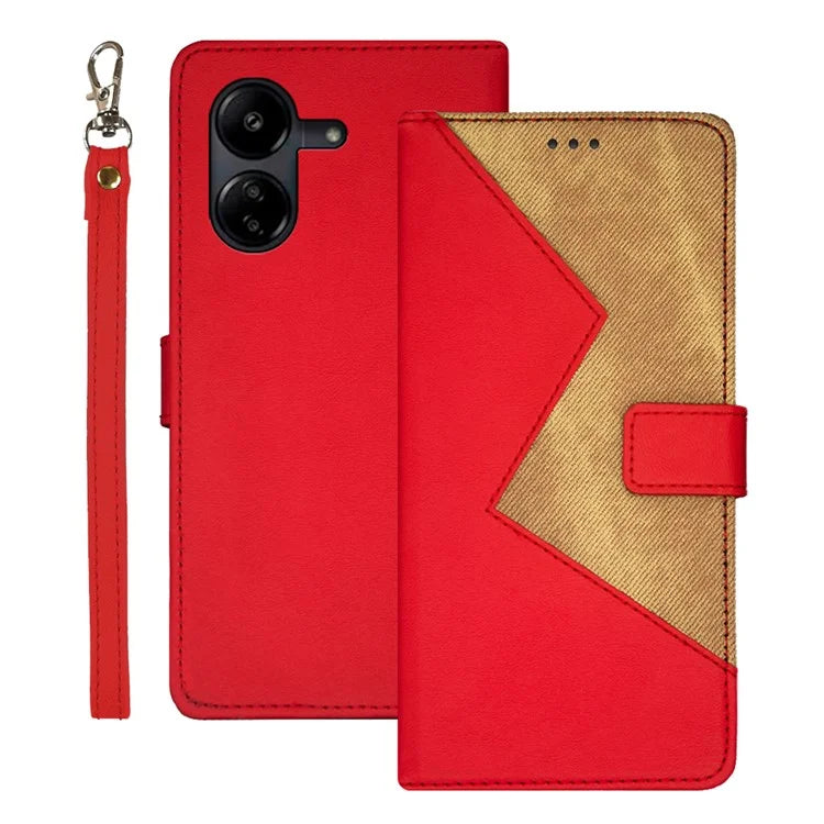 IDEWEI For Xiaomi Redmi 13C 4G / Poco C65 4G Case PU Leather Flip Phone Cover