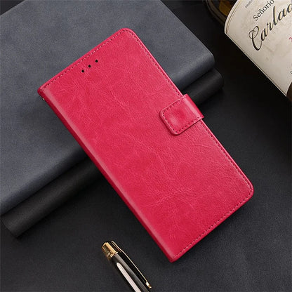IDEWEI For Xiaomi Redmi 13C 4G / Poco C65 4G Case Mobile Phone Cover Wallet Stand PU Leather Phone Shell