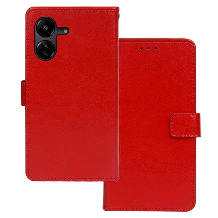 IDEWEI For Xiaomi Redmi 13C 4G / Poco C65 4G Case Mobile Phone Cover Wallet Stand PU Leather Phone Shell