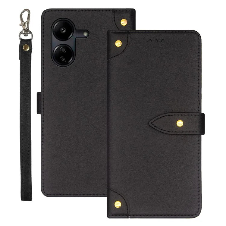 IDEWEI For Xiaomi Redmi 13C 4G / Poco C65 4G Case PU Leather Card Slots Phone Cover