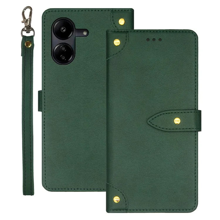IDEWEI For Xiaomi Redmi 13C 4G / Poco C65 4G Case PU Leather Card Slots Phone Cover