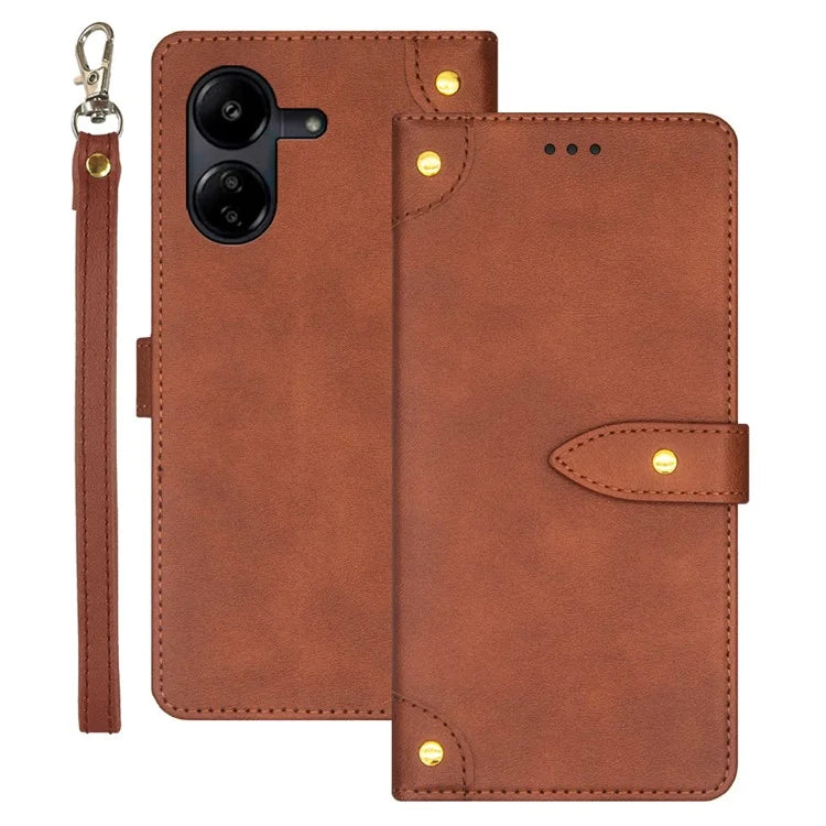 IDEWEI For Xiaomi Redmi 13C 4G / Poco C65 4G Case PU Leather Card Slots Phone Cover