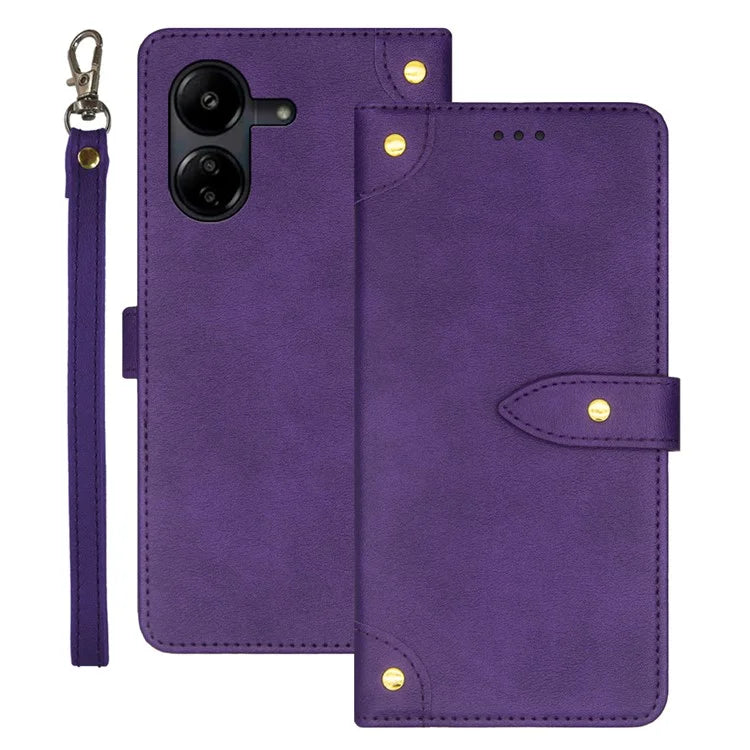 IDEWEI For Xiaomi Redmi 13C 4G / Poco C65 4G Case PU Leather Card Slots Phone Cover