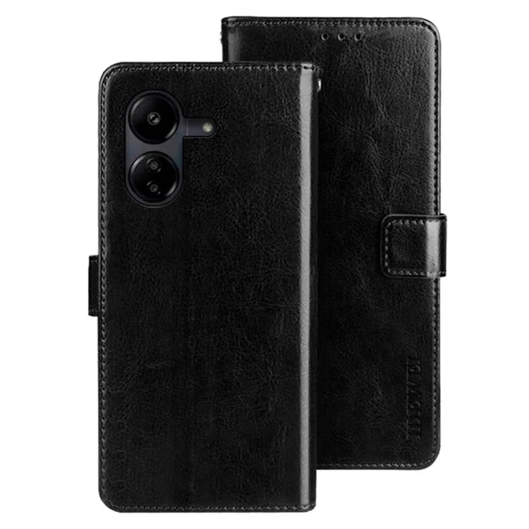 IDEWEI For Xiaomi Redmi 13C 4G / Poco C65 4G Case Leather Wallet Crazy Horse Texture Flip Phone Cover