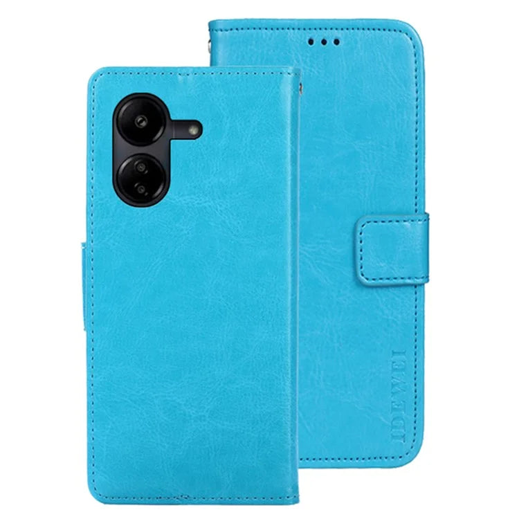 IDEWEI For Xiaomi Redmi 13C 4G / Poco C65 4G Case Leather Wallet Crazy Horse Texture Flip Phone Cover