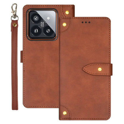 IDEWEI For Xiaomi 14 Pro PU Leather Case Flip Phone Cover with Card Holder