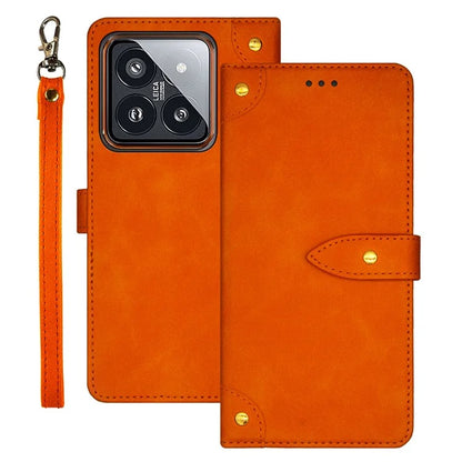 IDEWEI For Xiaomi 14 Pro PU Leather Case Flip Phone Cover with Card Holder