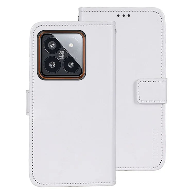 IDEWEI For Xiaomi 14 Pro Case Anti-Scratch Crazy Horse Texture Leather Wallet Phone Shell