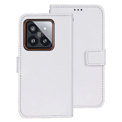 IDEWEI For Xiaomi 14 Pro Case Anti-Scratch Crazy Horse Texture Leather Wallet Phone Shell