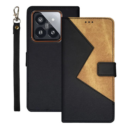 IDEWEI For Xiaomi 14 Pro PU Leather Phone Case Card Holder Slots Handbag Folio Cover