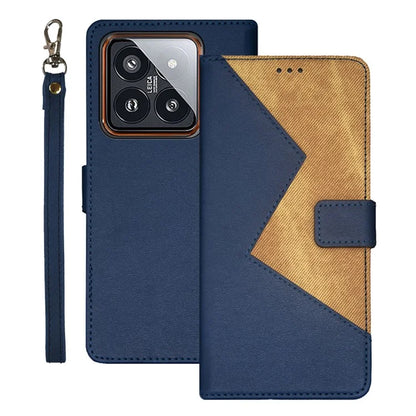 IDEWEI For Xiaomi 14 Pro PU Leather Phone Case Card Holder Slots Handbag Folio Cover