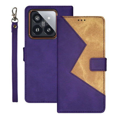 IDEWEI For Xiaomi 14 Pro PU Leather Phone Case Card Holder Slots Handbag Folio Cover