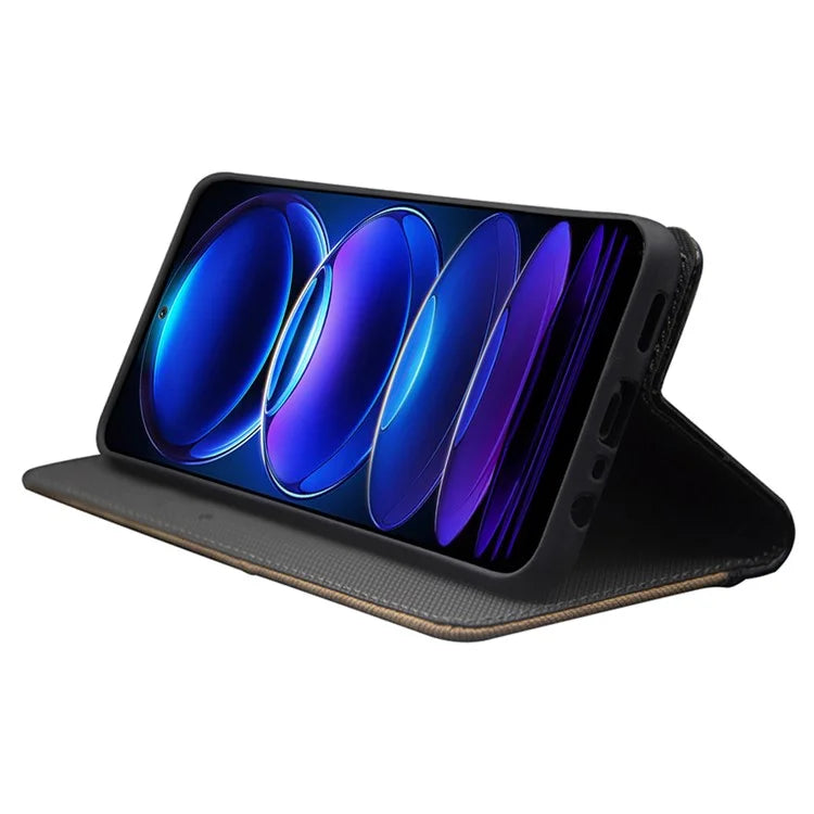 IDEWEI For Xiaomi 14 Pro PU Leather Phone Case Card Holder Slots Handbag Folio Cover