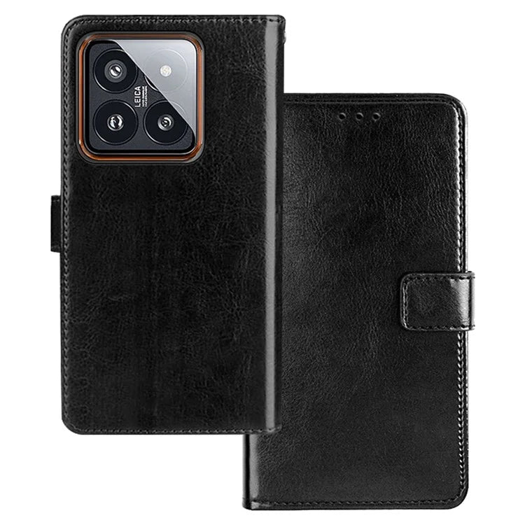 IDEWEI For Xiaomi 14 Case Wallet Stand PU Leather Magnetic Mobile Phone Cover