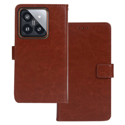 IDEWEI For Xiaomi 14 Case Wallet Stand PU Leather Magnetic Mobile Phone Cover