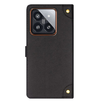 IDEWEI For Xiaomi 14 Phone Case PU Leather Magnetic Clasp Stand Phone Cover