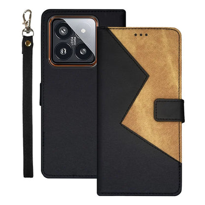 IDEWEI For Xiaomi 14 PU Leather Case Magnetic Closure Card Holder Phone Cover