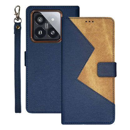 IDEWEI For Xiaomi 14 PU Leather Case Magnetic Closure Card Holder Phone Cover