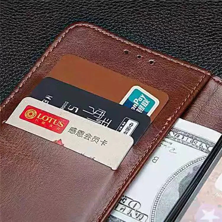 IDEWEI For Xiaomi 14 Case Shockproof Crazy Horse Texture Flip Leather Wallet Phone Cover