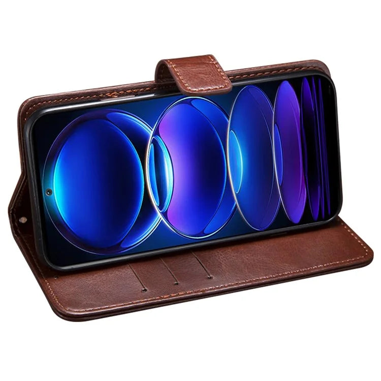 IDEWEI For Xiaomi 14 Case Shockproof Crazy Horse Texture Flip Leather Wallet Phone Cover