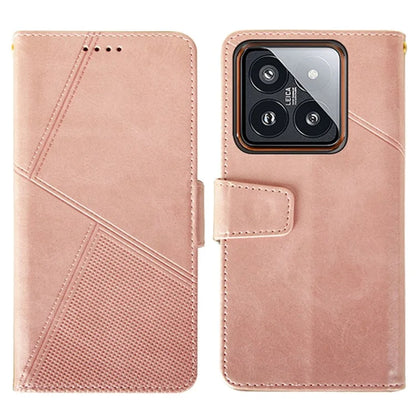 IDEWEI For Xiaomi 14 Cellphone Case Scratch-resistant Calf Texture Wallet Cover