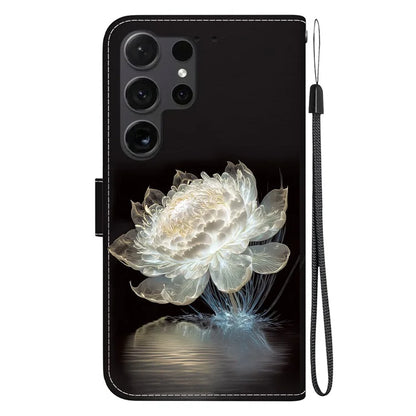 For Samsung Galaxy S24 Ultra Case PU Leather 3D Pattern Flip Phone Cover