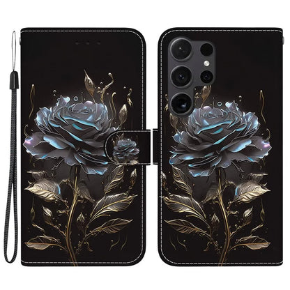 For Samsung Galaxy S24 Ultra Case PU Leather 3D Pattern Flip Phone Cover