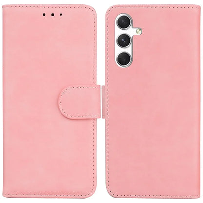 For Samsung Galaxy S24 Case Phone Shell Wallet Solid Color PU Leather Mobile Phone Cover