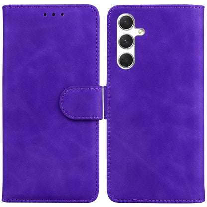 For Samsung Galaxy S24 Case Phone Shell Wallet Solid Color PU Leather Mobile Phone Cover
