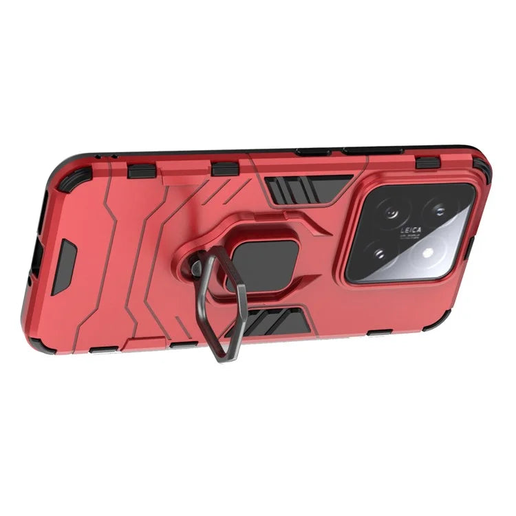 For Xiaomi 14 Case Phone Shell Anti-Scratch Kickstand PC+TPU Mobile Phone Cover