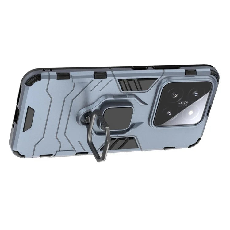 For Xiaomi 14 Case Phone Shell Anti-Scratch Kickstand PC+TPU Mobile Phone Cover