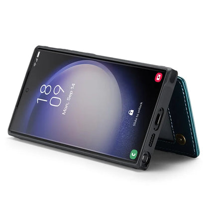 CASEME C22 Series for Samsung Galaxy S22 Ultra 5G Case Litchi Texture Card Slots Protective Cover